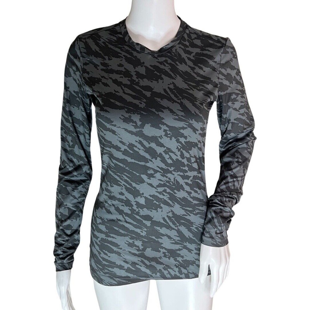 Nike‎ Shirt Womens XS Gray Dri-Fit Golf Tour Performance Base Layer Athleisure